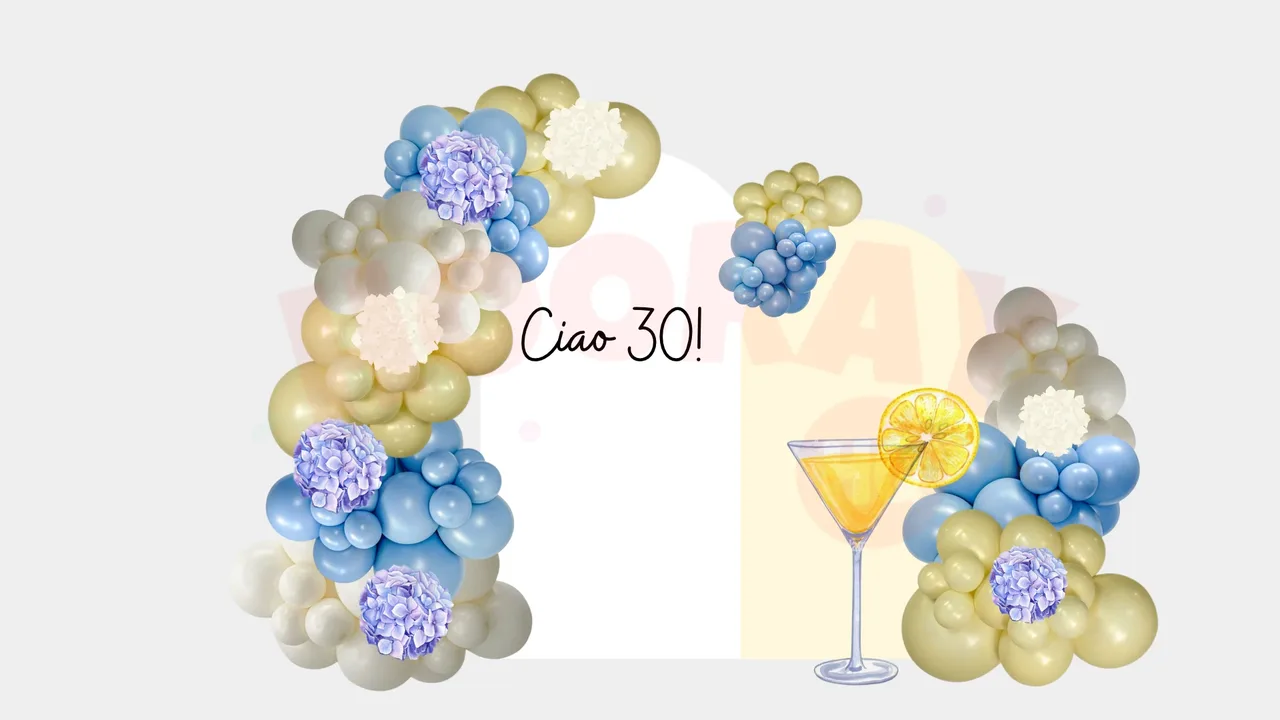 Package Two with add-ons: florals and a cocktail cutout